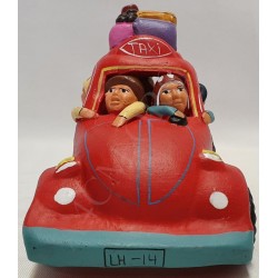 Coccinelle Taxi Péruvien en Céramique