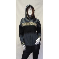 Blouson Apache Capuche Multicolore Acrylique