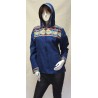 Blouson Apache Capuche Multicolore Acrylique