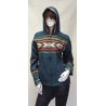 Blouson Apache Capuche Multicolore Acrylique