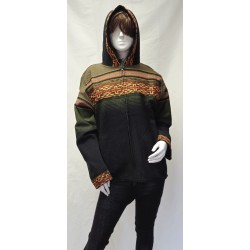 Blouson Apache Capuche Multicolore Acrylique