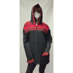 Blouson Apache Capuche Multicolore Acrylique