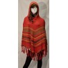 Poncho Delphina Capuche Orange en alpaga
