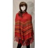 Poncho Delphina Capuche Orange en alpaga