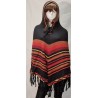 Poncho Delphina Capuche Noir en alpaga