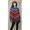 Poncho Delphina Bleu Vif en alpaga