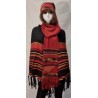Écharpe-Bonnet Delphina Rouge en alpaga