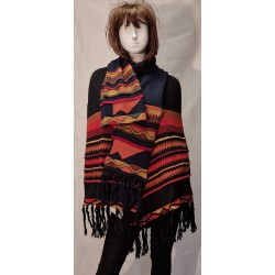 Écharpe-Bonnet Delphina Bleu Marine en alpaga