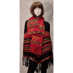 Écharpe-Bonnet Delphina Orange en alpaga