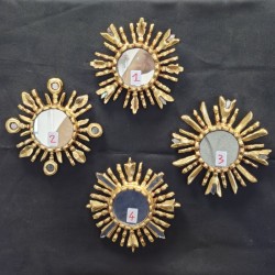 Miroir Soleil Doré 15 cm