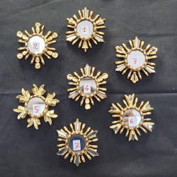 Miroir Soleil Doré 10 cm