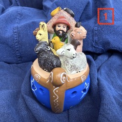 Arche de Noé Photophore Colorée en Céramique