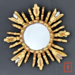 Miroir Soleil Doré 15 cm