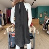 Robe Alicia Noire sans manche coton