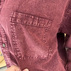 Chemise Manches Longues Verso Bordeaux coton