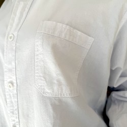 Chemise Manches Longues Verso Blanche coton