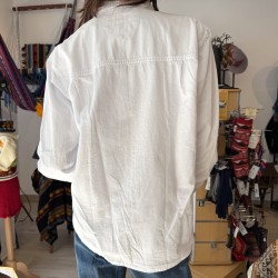 Chemise Manches Longues Verso Blanche coton