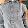 Chemise Manches Longues Verso Bleu Jean coton