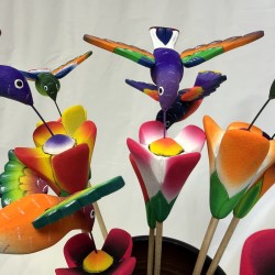 Colibri et Fleur en Balsa