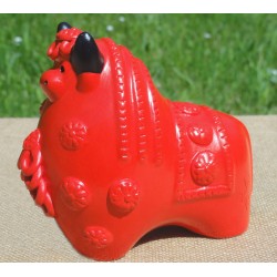 Taureau Décoration Rouge en Céramique