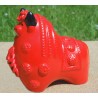 Taureau Décoration Rouge en Céramique