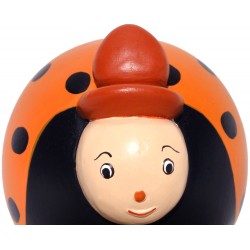 Tirelire coccinelle en terre cuite
