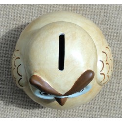 Tirelire chouette en terre cuite