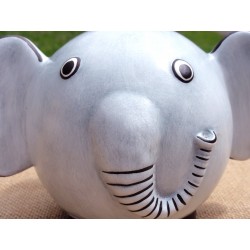 Tirelire éléphant en terre cuite