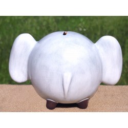 Tirelire éléphant en terre cuite